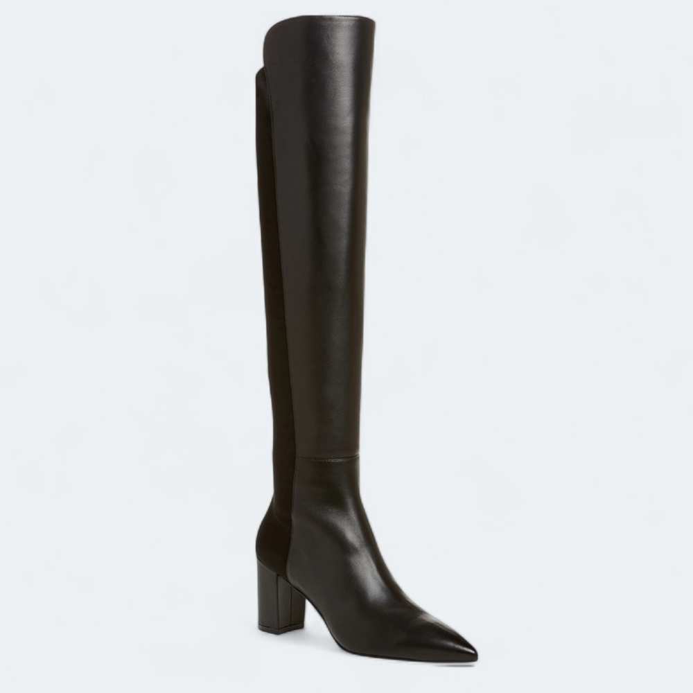 Stuart Weitzman Linsi Leather Over the Knee Boots Women's Size 5B NWOT